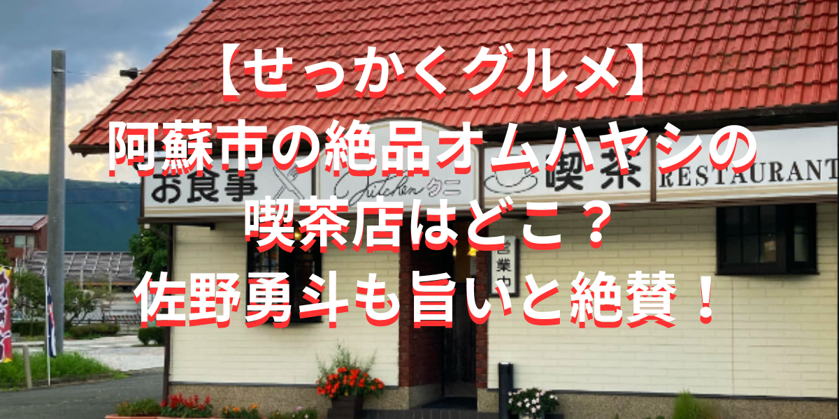 【せっかくグルメ】阿蘇市の絶品オムハヤシの喫茶店はどこ？佐野勇斗も旨いと絶賛！