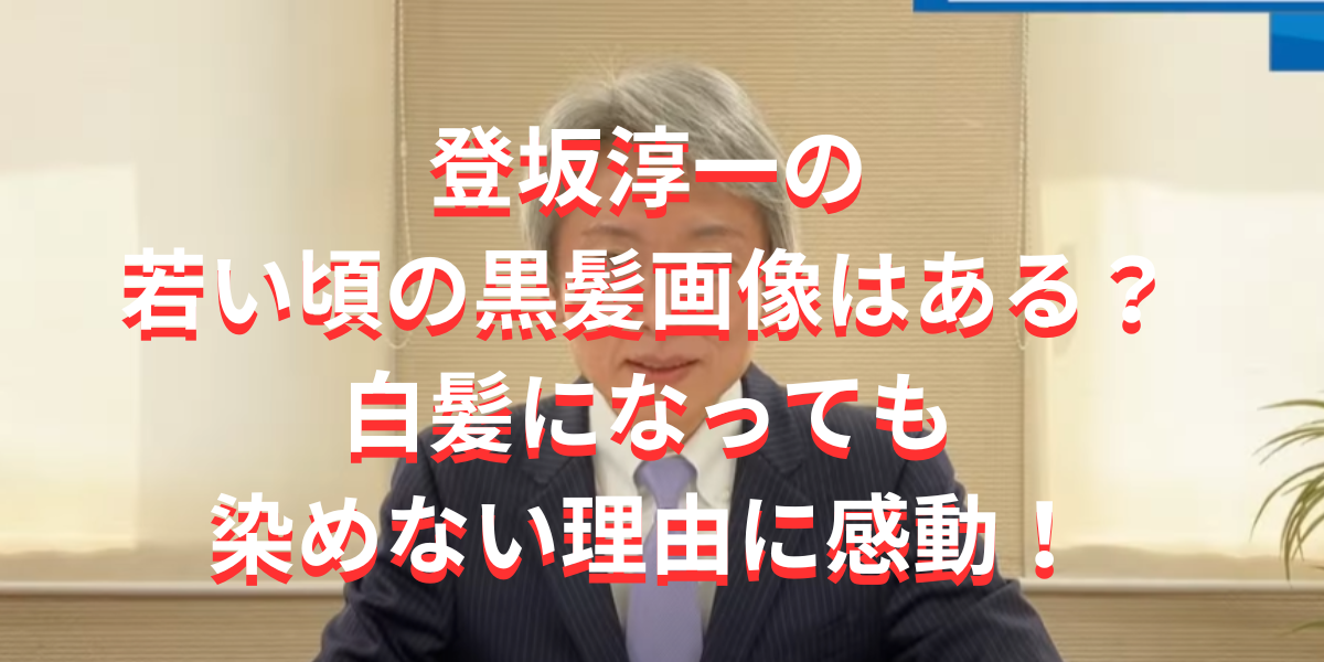 登坂淳一の若い頃の黒髪画像はある？白髪になっても染めない理由に感動！